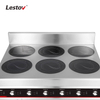 Six Burners Commerial Induction Range with Glass Ceramic