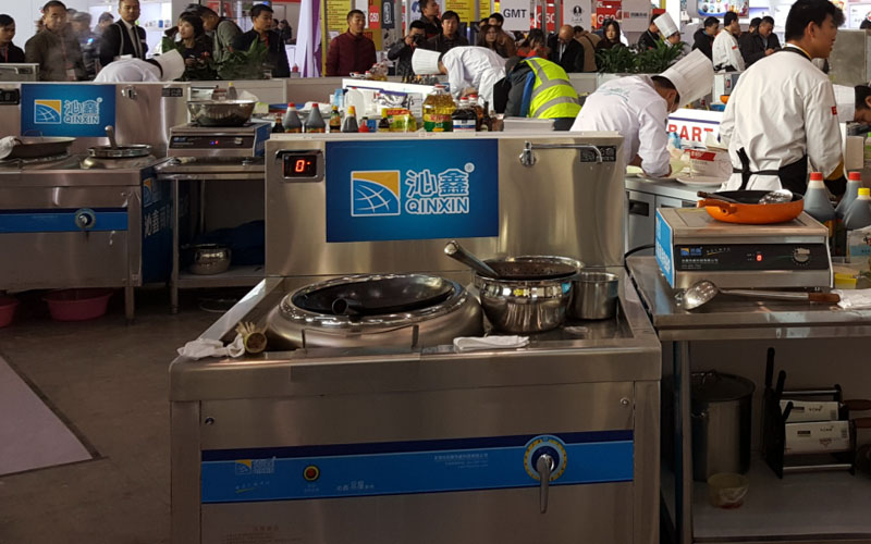 Single Commercial Induction Wok Burner with Stock Pot