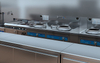 Chinese Cooking Double Commercial Induction Wok Burners With Sinks
